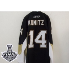 Penguins #14 Chris Kunitz Black 2017 Stanley Cup Final Patch Stitched NHL Jersey