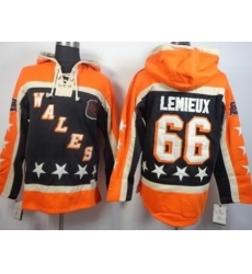 Pittsburgh Penguins #66 Mario Lemieux Black All Star Stitched NHL Sawyer Hooded Sweatshirt