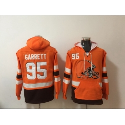 Men Nike Cleveland Browns Myles Garrett 95 NFL Winter Thick Hoodie