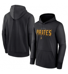 Men Pittsburgh Pirates Black Pregame Performance Pullover Hoodie