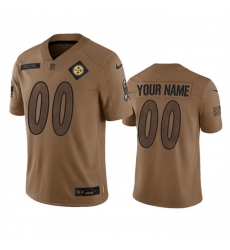 Men Women youth Pittsburgh Steelers Active Player Custom 2023 Brown Salute To Setvice Limited Stitched Football Jersey