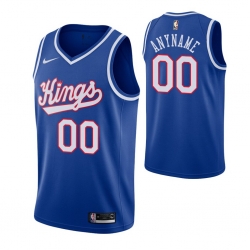 Men Women youth Sacramento Kings Custom Blue 2019 20 Hardwood Classics Jersey 