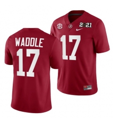 Alabama Crimson Tide Jaylen Waddle Crimson 2021 Rose Bowl Champions College Football Playoff College Football Playoff Jersey