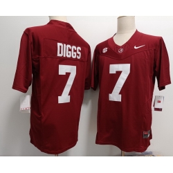 Men Alabama Crimson Tide #7 Trevon Diggs Red Throwback Stitched NCAA Jersey