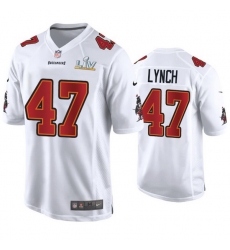 John Lynch Buccaneers White Super Bowl Lv Game Fashion Jersey