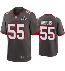 Men Derrick Brooks Buccaneers Pewter Super Bowl Lv Game Jersey