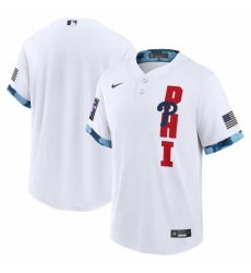 Men's Philadelphia Phillies Blank Nike White 2021 MLB All-Star Game Replica Jersey