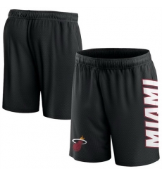 Men Miami Heat Black Post Up Mesh Shorts 