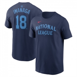 Men National League 18 Shota Imanaga Navy 2024 All Star Name  26 Number T Shirt
