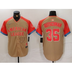 Men American League  35 Adley Rutschman Cream 2024 All Star Elite Stitched Baseball Jersey 1