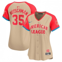 Women American League 35 Adley Rutschman Cream 2024 All Star Limited Stitched Baseball Jersey 28Run Small 29