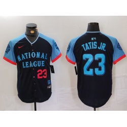 Men National League 50 Mookie Betts Navy 2024 All Star Limited Stitched Baseball Jersey 8