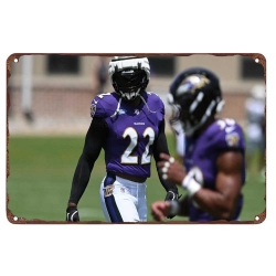 Baltimore Ravens Aluminum Sign 12x8 Inch Derrick Henry 002