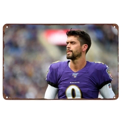 Baltimore Ravens Aluminum Sign 12x8 Inch Justin Tucker 001