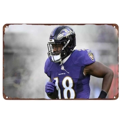 Baltimore Ravens Aluminum Sign 12x8 Inch Roquan Smith 002