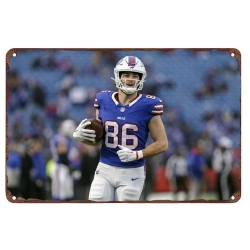 Buffalo Bills Aluminum Sign 12x8 Inch Dalton Kincaid 003