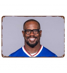 Buffalo Bills Aluminum Sign 12x8 Inch Von Miller 004