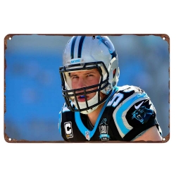 Carolina Panthers Aluminum Sign 12x8 Inch Jaycee Horn 002