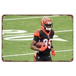 Cincinnati Bengals Aluminum Sign 12x8 Inch Tee Higgins 003