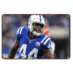 Indianapolis Colts Aluminum Sign 12x8 Inch Zaire Franklin  002