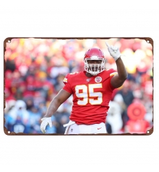 Kansas City Chiefs Aluminum Sign 12x8 Inch Chris Jones 002