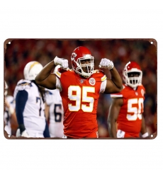 Kansas City Chiefs Aluminum Sign 12x8 Inch Chris Jones 004