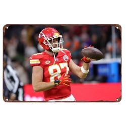 Kansas City Chiefs Aluminum Sign 12x8 Inch Travis Kelce 001