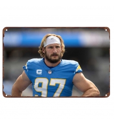 Los Angeles Chargers Aluminum Sign 12x8 Inch Joey Bosa 001