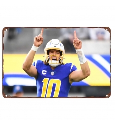 Los Angeles Chargers Aluminum Sign 12x8 Inch Justin Herbert 002