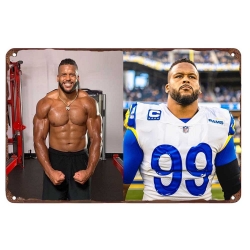 Los Angeles Rams Aluminum Sign 12x8 Inch Aaron Donald 002