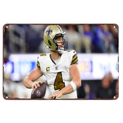 New Orleans Saints Aluminum Sign 12x8 Inch Derek Carr 003