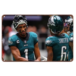 Philadelphia Eagles Aluminum Sign 12x8 Inch Jalen Hurts 005