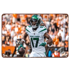 New York Jets Aluminum Sign 12x8 Inch Garrett Wilson 005