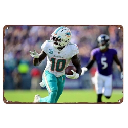 Miami Dolphins Aluminum Sign 12x8 Inch Tyreek Hill 005