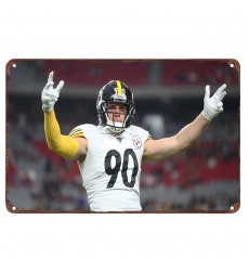 Pittsburgh Steelers Aluminum Sign 12x8 Inch T.J. Watt 006