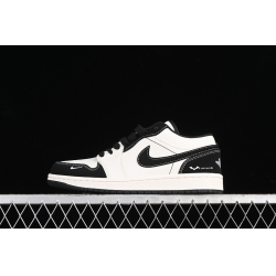 AIR JORDAN 1 LOW BLACK WHITE SJ6650 011