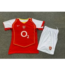 Youth Retro Soccer Jerseys Arsena Red 04 05