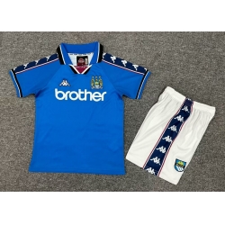 Youth Retro Soccer Jerseys Manchester City Blue