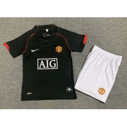 Youth Retro Soccer Jerseys Manchester United F.C. Black