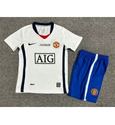 Youth Retro Soccer Jerseys Manchester United F.C. White III