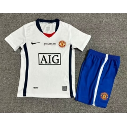 Youth Retro Soccer Jerseys Manchester United F.C. White III