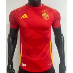 Men 2024 Soccer Jersey Spain Red